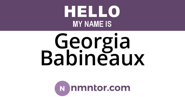 Georgia Babineaux