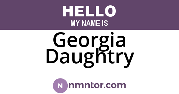 Georgia Daughtry