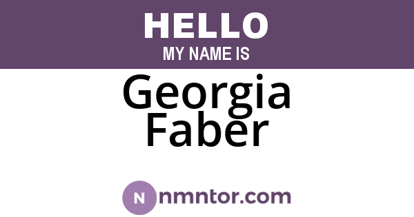 Georgia Faber