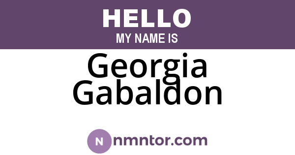Georgia Gabaldon
