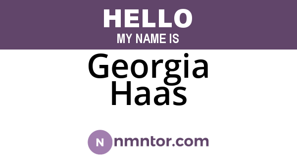 Georgia Haas