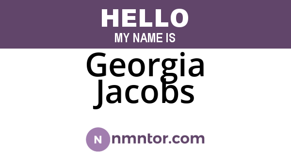 Georgia Jacobs