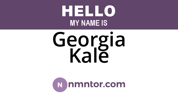 Georgia Kale