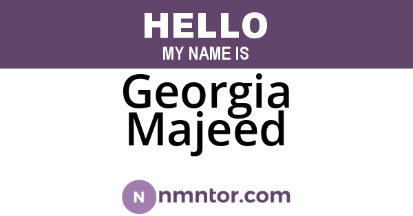 Georgia Majeed