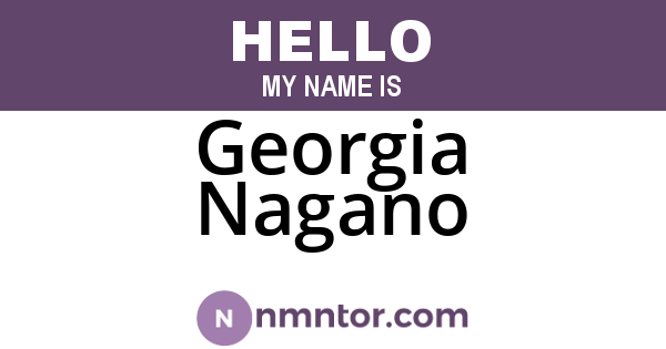 Georgia Nagano