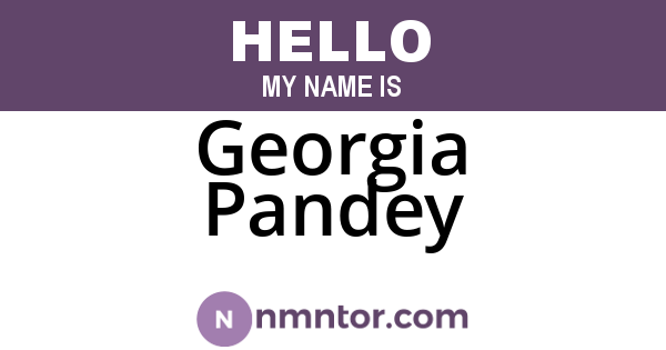 Georgia Pandey
