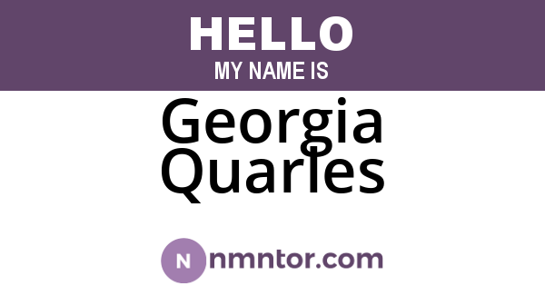 Georgia Quarles