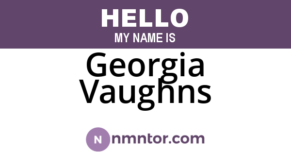 Georgia Vaughns