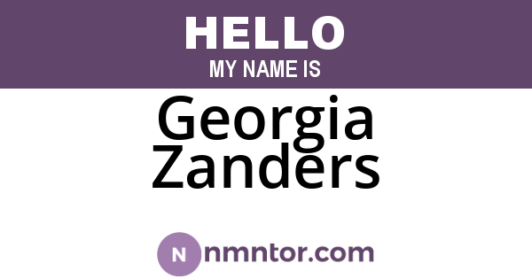 Georgia Zanders