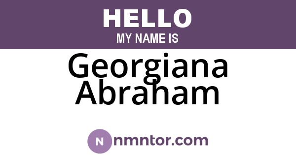 Georgiana Abraham