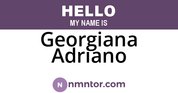 Georgiana Adriano
