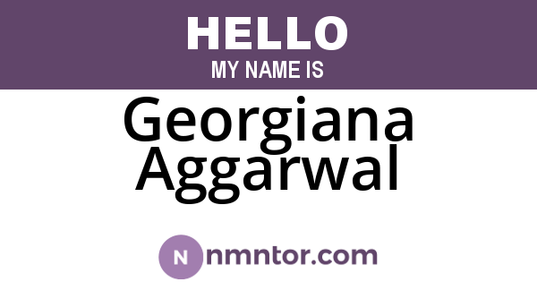 Georgiana Aggarwal