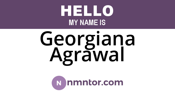 Georgiana Agrawal