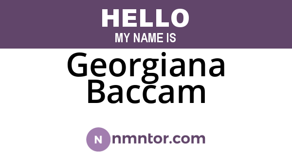 Georgiana Baccam