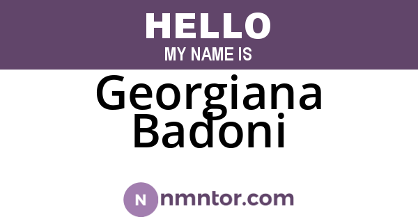 Georgiana Badoni
