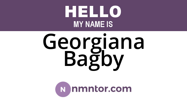 Georgiana Bagby