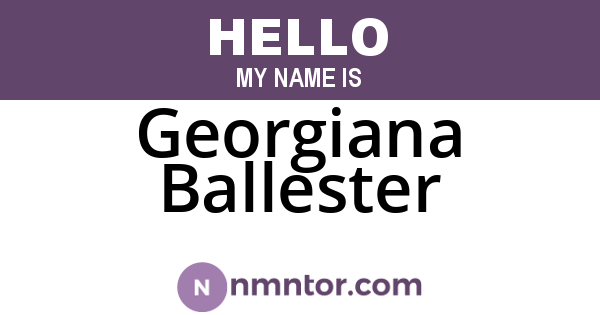 Georgiana Ballester