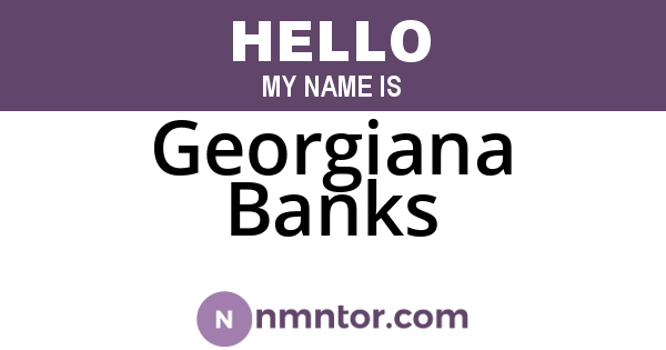 Georgiana Banks