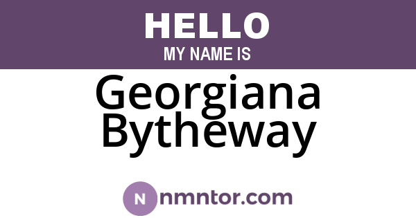 Georgiana Bytheway