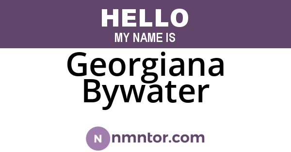 Georgiana Bywater