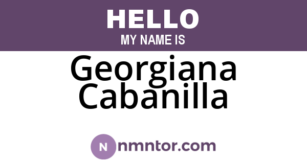 Georgiana Cabanilla