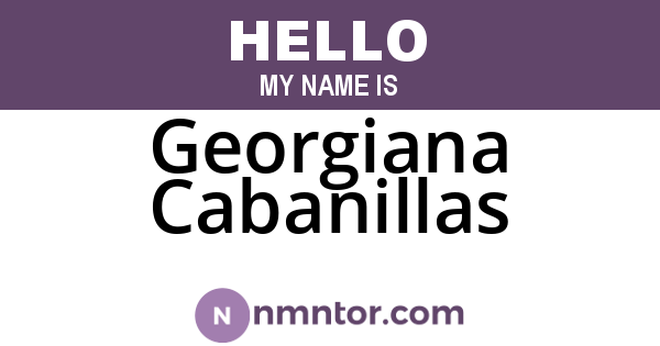 Georgiana Cabanillas