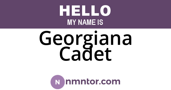 Georgiana Cadet
