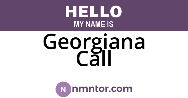 Georgiana Call