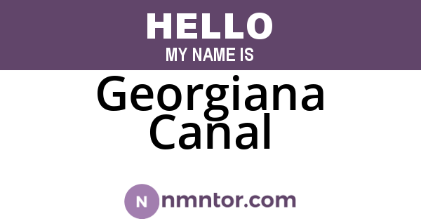 Georgiana Canal