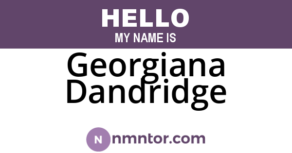 Georgiana Dandridge