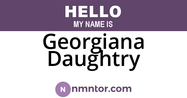 Georgiana Daughtry