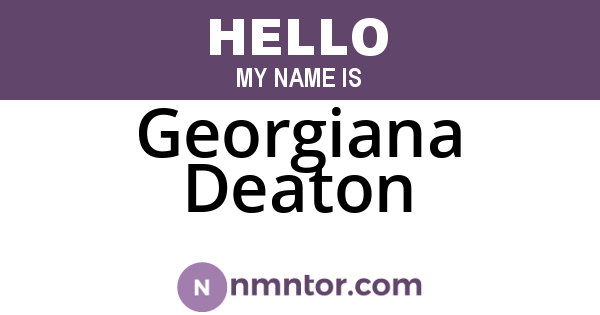 Georgiana Deaton