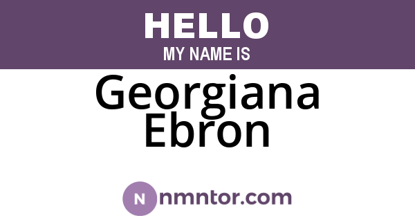 Georgiana Ebron