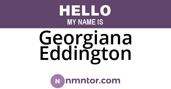 Georgiana Eddington