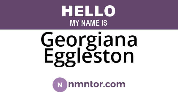 Georgiana Eggleston