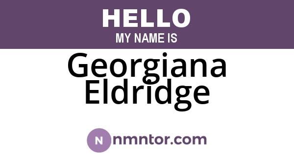 Georgiana Eldridge