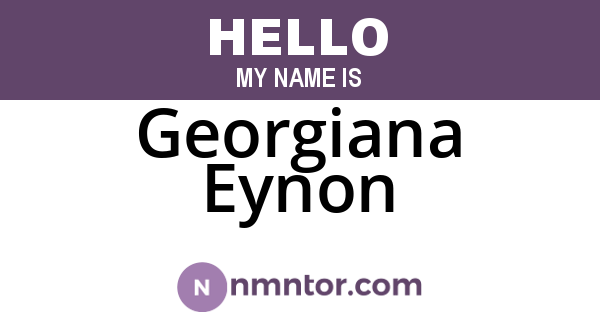 Georgiana Eynon