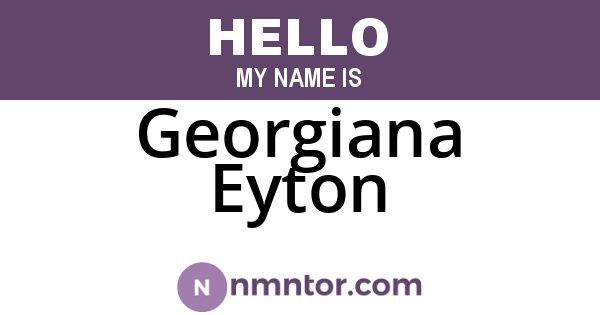 Georgiana Eyton