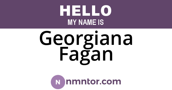 Georgiana Fagan