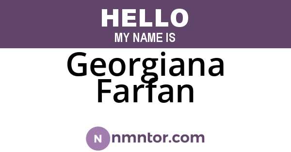 Georgiana Farfan
