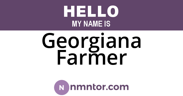 Georgiana Farmer