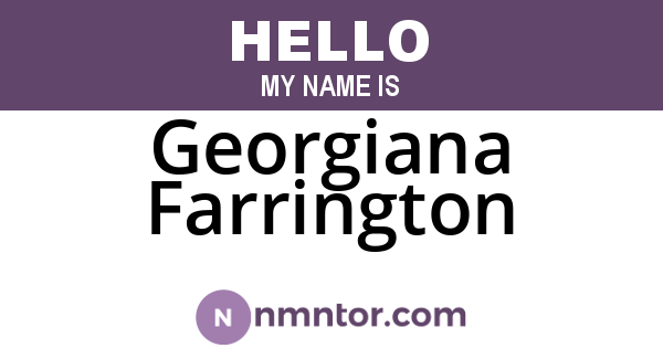 Georgiana Farrington