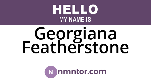 Georgiana Featherstone