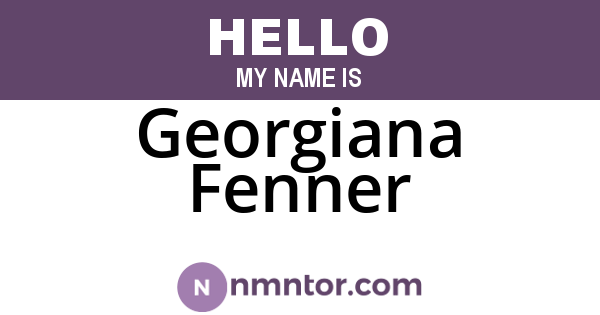 Georgiana Fenner