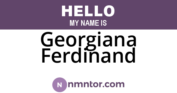 Georgiana Ferdinand