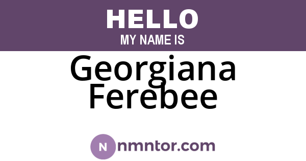 Georgiana Ferebee