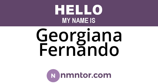 Georgiana Fernando