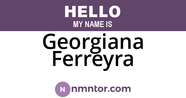 Georgiana Ferreyra