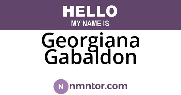 Georgiana Gabaldon