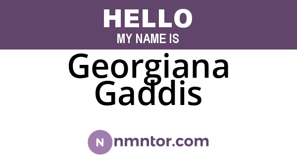 Georgiana Gaddis